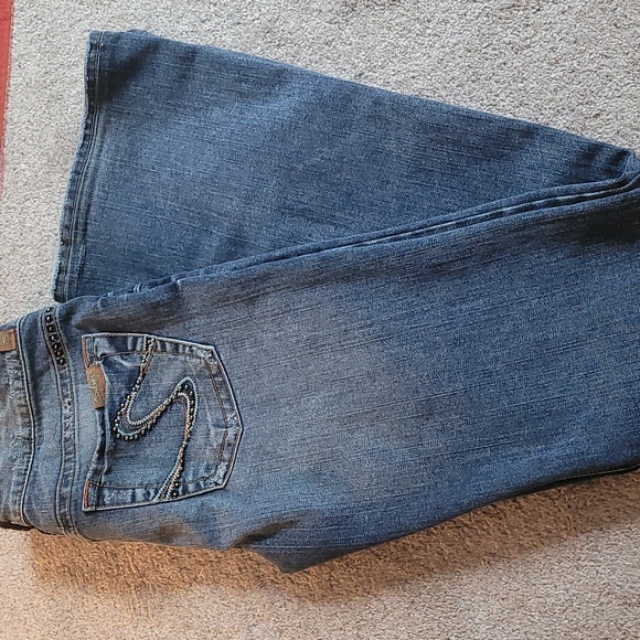 BUNDLE low rise Silver flared jeans - Picture 2 of 5